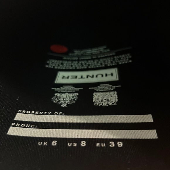 Hunter Tall Black Rain Boots Size 8 - Picture 7 of 7